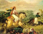 Eugene Delacroix Mounted Greek Warrior painting
